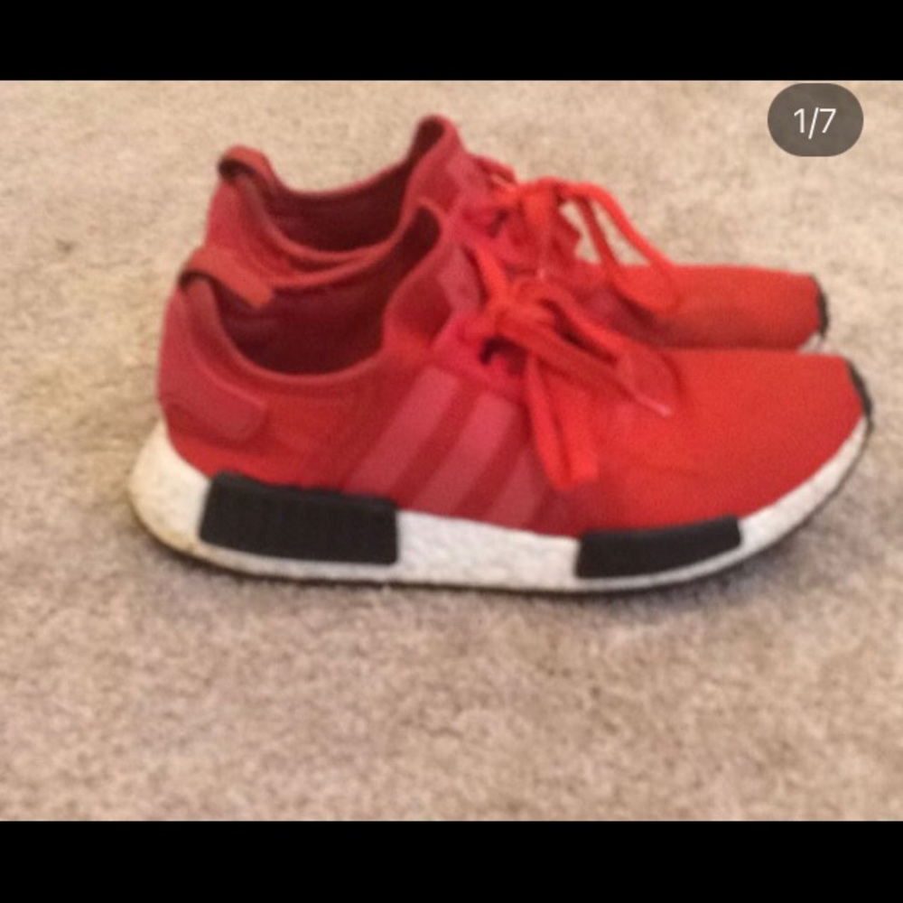 Adidas red NMD used size 9 fits like 8.5 no box.